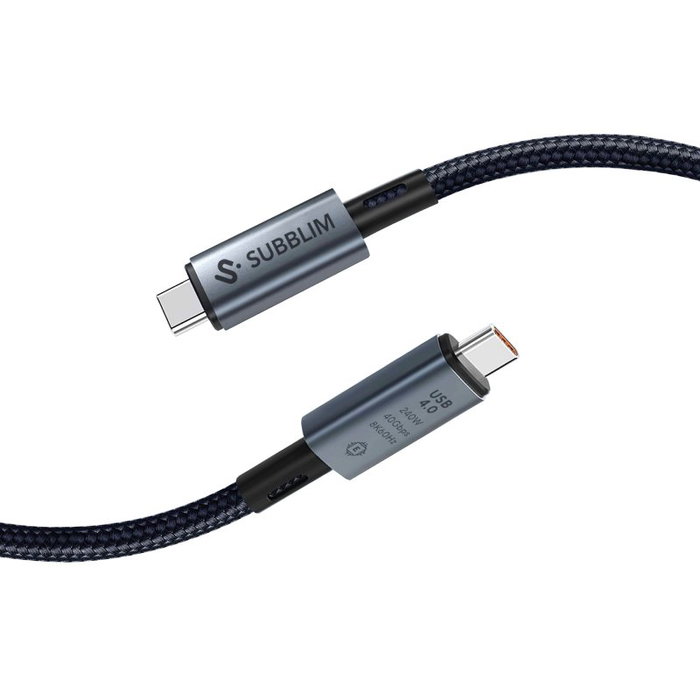Subblim Cable High USB-C a USB-C 4.0 240W 8K 1.5 m Negro Subblim Cable High USB-C a USB-C 4.0 240W 8K 1.5 m Negro